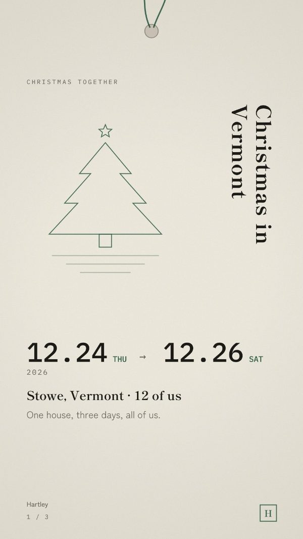 The cover of the Christmas Itinerary: Christmas in Vermont, Stowe, Vermont